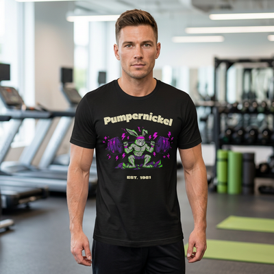Pumpernickel Retro Gym Shirt | Vintage 90s Workout Style